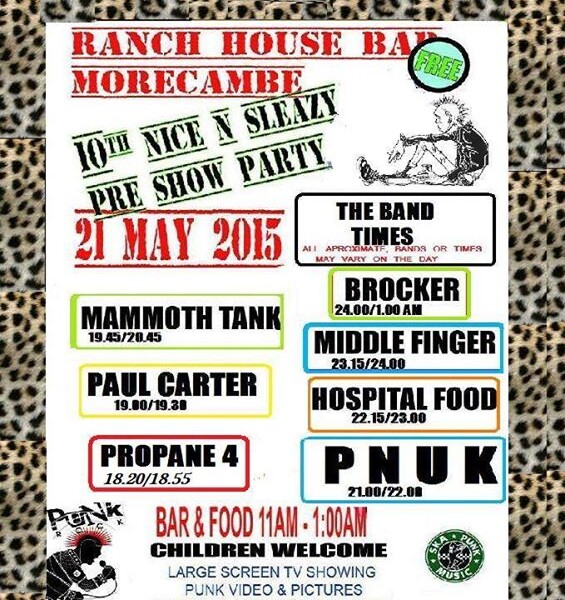 TONIGHT! We’re going all the way to Morecambe to play at the Ranch House Bar for the NICE N SLEAZY p…