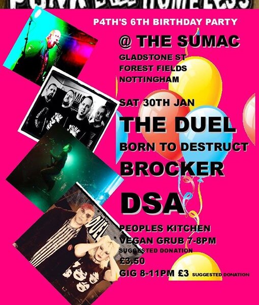 NOTTINGHAM!!! This Sat 30th we are coming for you! PUNK 4 THE HOMELESS is a charity that works with …