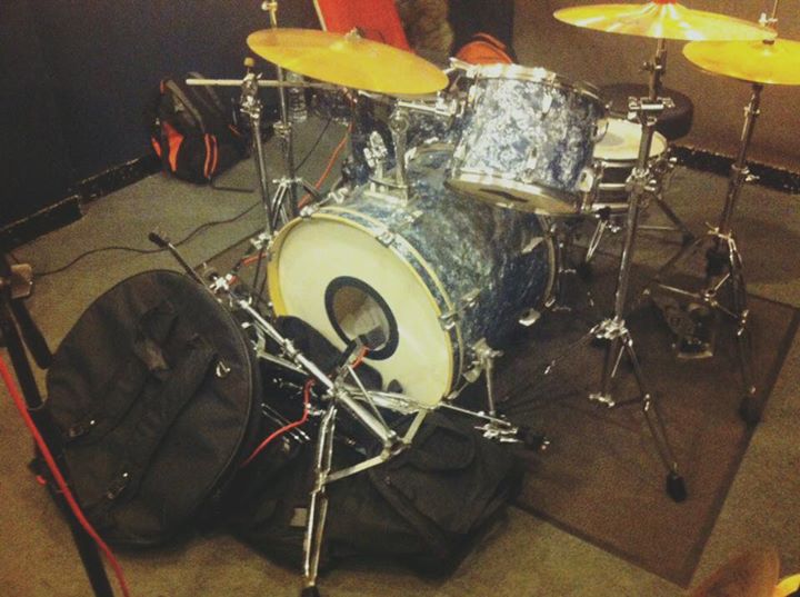 Janchi’s barricade at today’s practice in preparation for our new album. Sounding big!