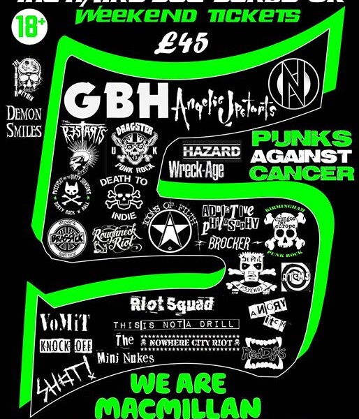 HOLA! Check out this line up! We’re part of the amazing Punks Against Cancer 5! festival at The Hair…