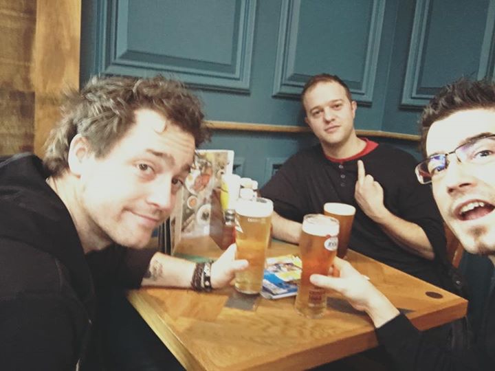 Having breakfast at the airport in preparation for the recording of our new album in Seville. Bring …