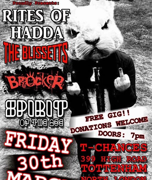 LONDON! March 30th we’ll be back in London for PUNK 4 THE HOMELESS gig at T.Chances. Playing with ou…